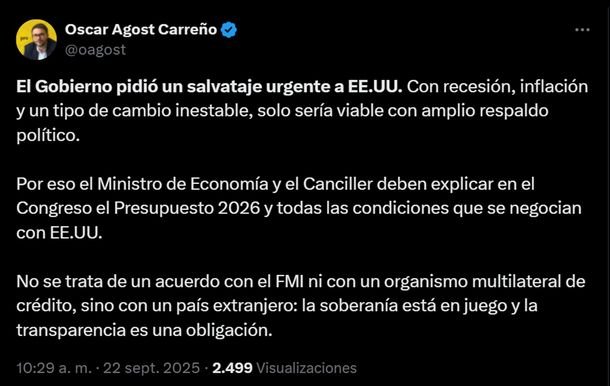 La oposición le exige a Javier Milei que el acuerdo con Estados Unidos pase por el Congreso
