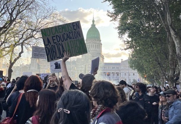 Marcha Federal Universitaria que se llevó a cabo el 2 de octubre de 2024