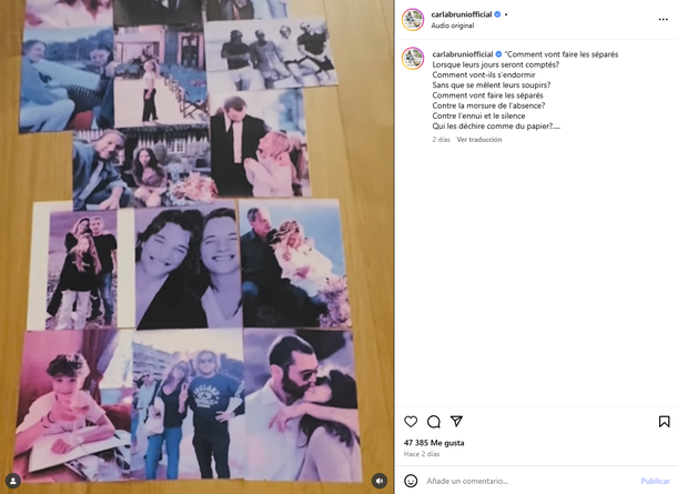 El video de despedida de Carla Bruni a Nicolas Sarkozy