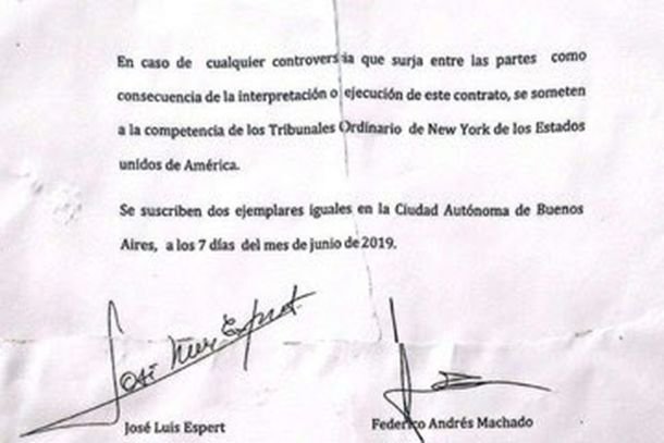 Escala el escándalo: apareció un contrato por 1 millón de dólares entre José Luis Espert y Fred Machado