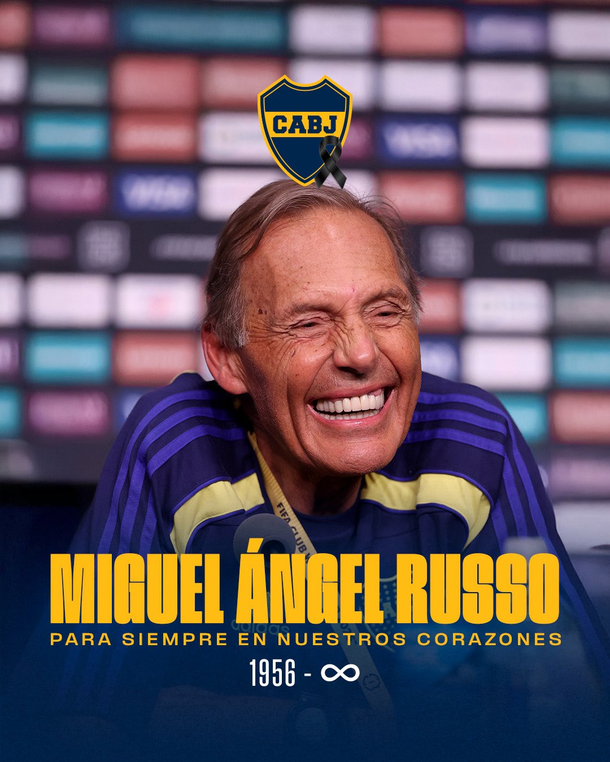 El sentido mensaje de Boca por la muerte de Miguel Ángel Russo El sentido mensaje de Boca por la muerte de Miguel Ángel Russo
