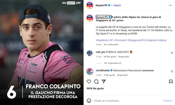 El apodo con el que la prensa europea empieza a rendirse ante el talento de Franco Colapinto El apodo con el que la prensa europea empieza a rendirse ante el talento de Franco Colapinto