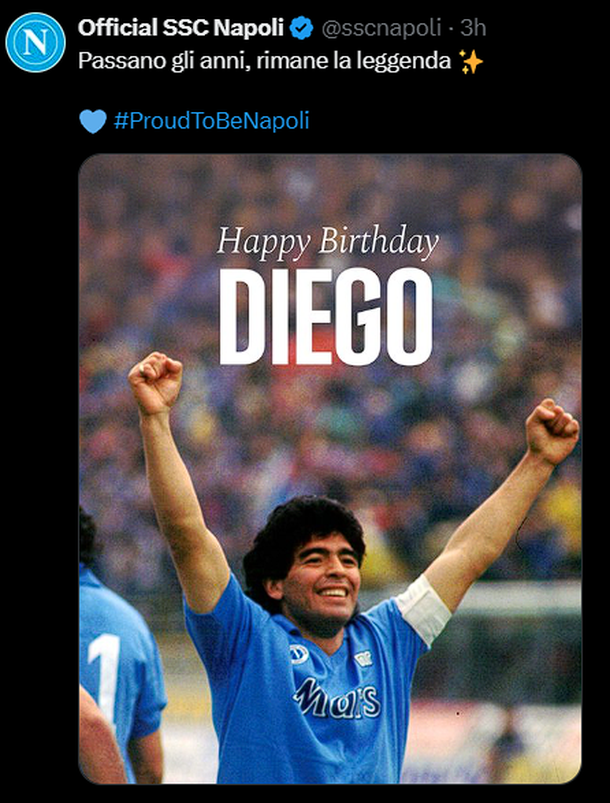 El fútbol argentino recordó a Diego Maradona con emoción en el día que habría cumplido 65 años