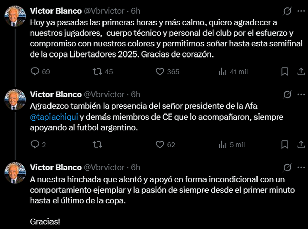 Víctor Blanco habló tras la eliminación de Racing: el mensaje que omitió a Diego Milito