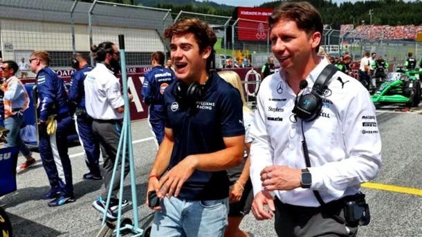 Franco Colapinto y James Vowles, en la Fórmula 1. Foto: Williams Racing. Franco Colapinto y James Vowles, en la Fórmula 1. Foto: Williams Racing.