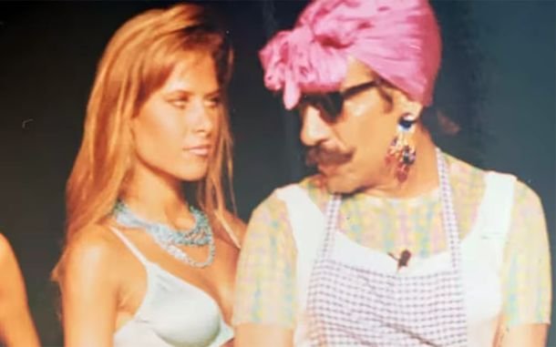 Karina Celia Vázquez, alias Karen Reichardt, junto al Negro Fontova.