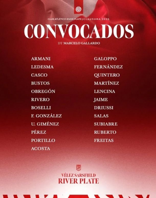Marcelo Gallardo dejó afuera a Paulo Díaz y Miguel Borja del partido ante Vélez