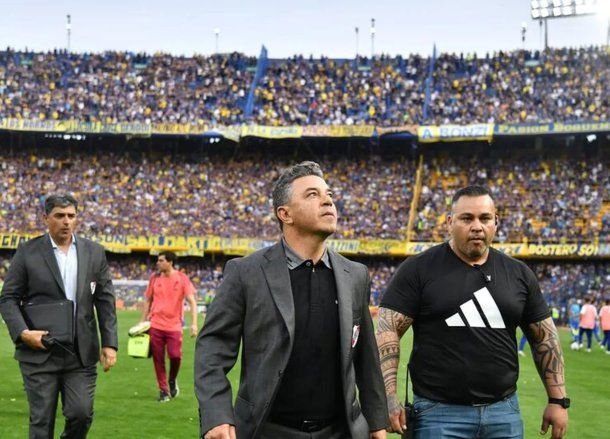 Marcelo Gallardo, en la Bombonera.