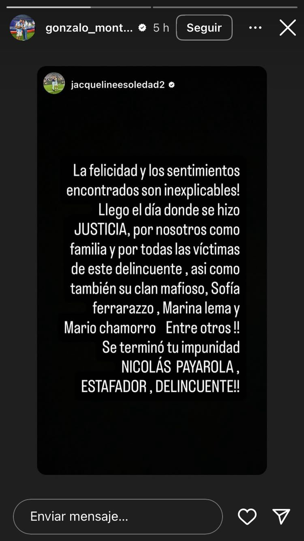 Detuvieron al abogado Nicolás Payarola por estafar a Gonzalo Montiel y su familia: «Al fin» Detuvieron al abogado Nicolás Payarola por estafar a Gonzalo Montiel y su familia: «Al fin»
