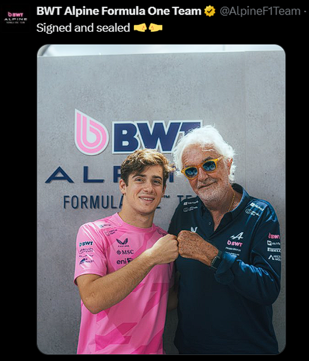 Flavio Briatore, sobre Franco Colapinto: «Tiene el talento para ser un piloto de primer nivel»