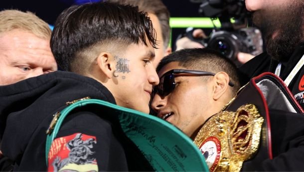 Clima tenso: choque explosivo entre el Puma Martínez y Bam Rodríguez previo a la pelea Clima tenso: choque explosivo entre el Puma Martínez y Bam Rodríguez previo a la pelea