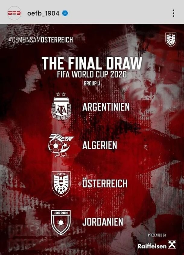 El grave error que cometió Austria con Argentina por el sorteo del Mundial 2026: qué hizo
