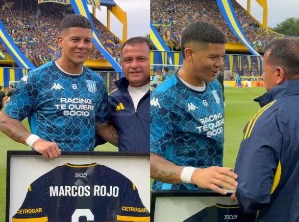 Marcos Rojo hizo su regreso a la Bombonera en medio de silbidos y abucheos.