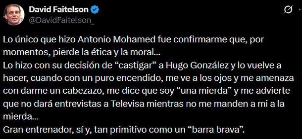 El Turco Mohamed explotó tras el título en México: su fuerte cruce con un periodista El Turco Mohamed explotó tras el título en México: su fuerte cruce con un periodista