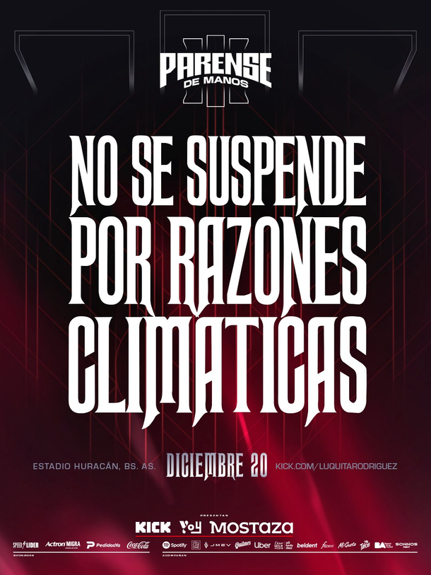 Confirman qué va a pasar con Párense de Manos 3 por las lluvias: ¿se hace?