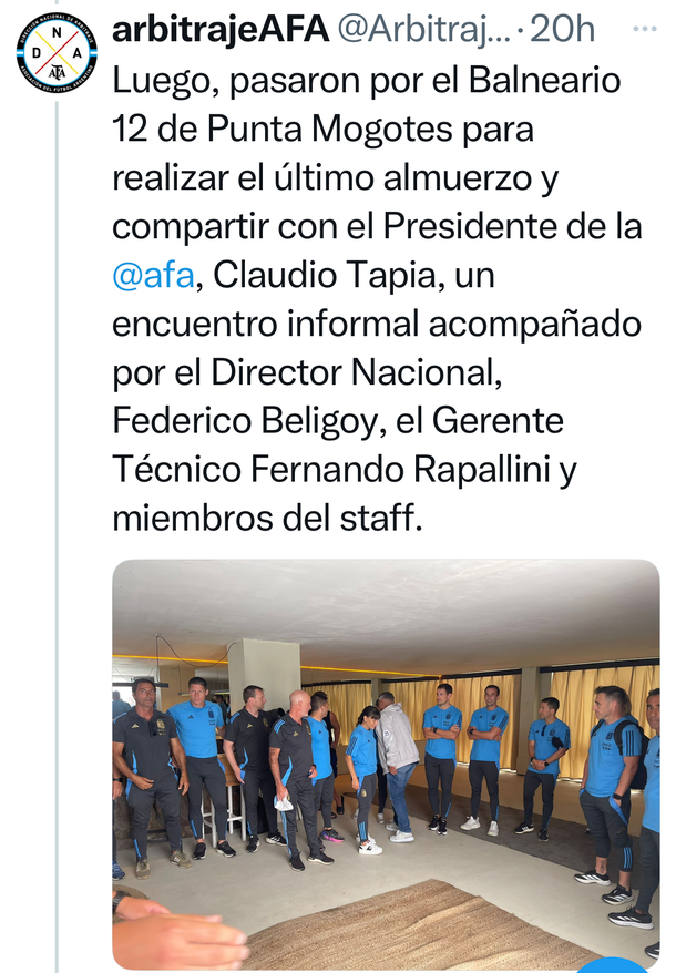 Chiqui Tapia cerró la pretemporada de los árbitros en Mar del Plata y encabezó un emotivo homenaje