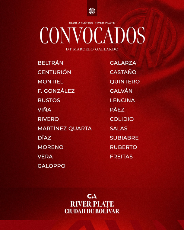 Sorpresa: dos bajas en la lista de concentrados de River para el choque por Copa Argentina