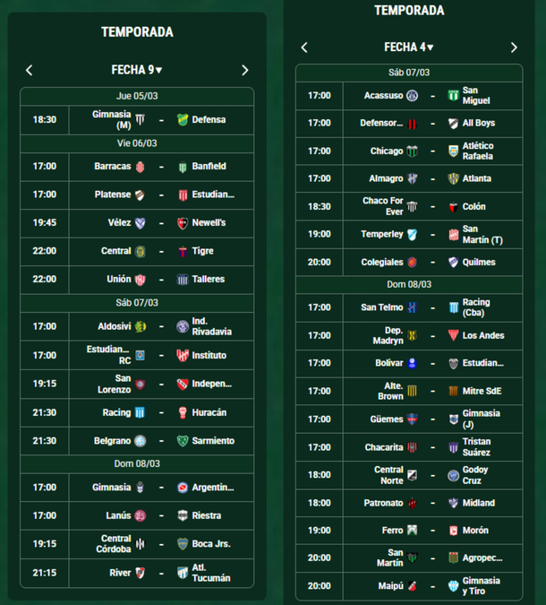 Qué partidos que no se jugarán por el paro total de la AFA Qué partidos que no se jugarán por el paro total de la AFA