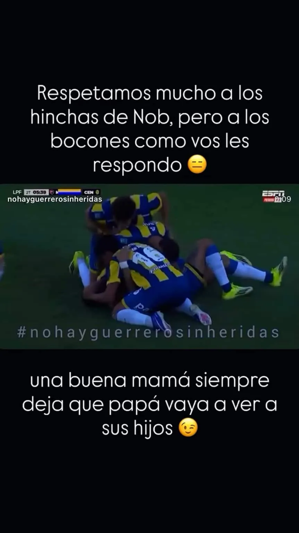 La picante respuesta de Jorgelina Cardoso a un hincha de Newell’s tras el gol de Di María