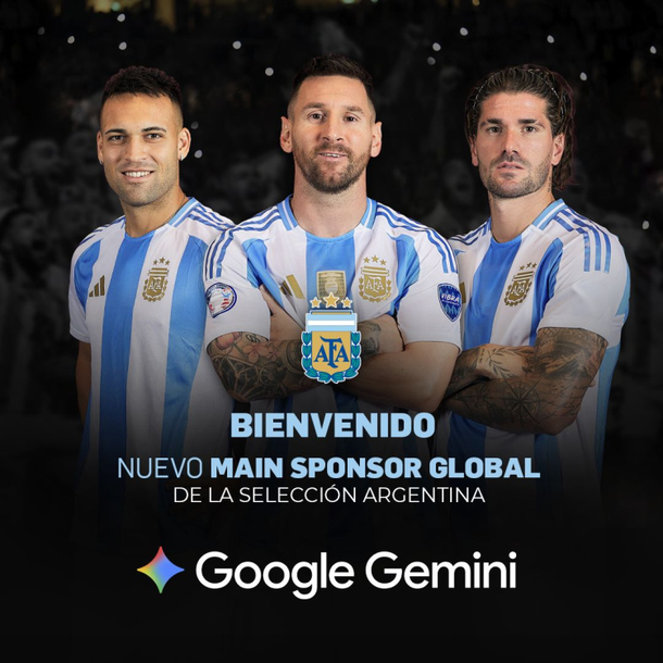 Google se suma a los campeones del mundo: será el nuevo Main Sponsor Global de la Selección Argentina
