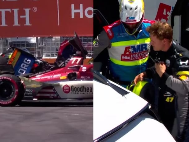 Video: duro accidente y abandono para Mick Schumacher en su estreno en IndyCar