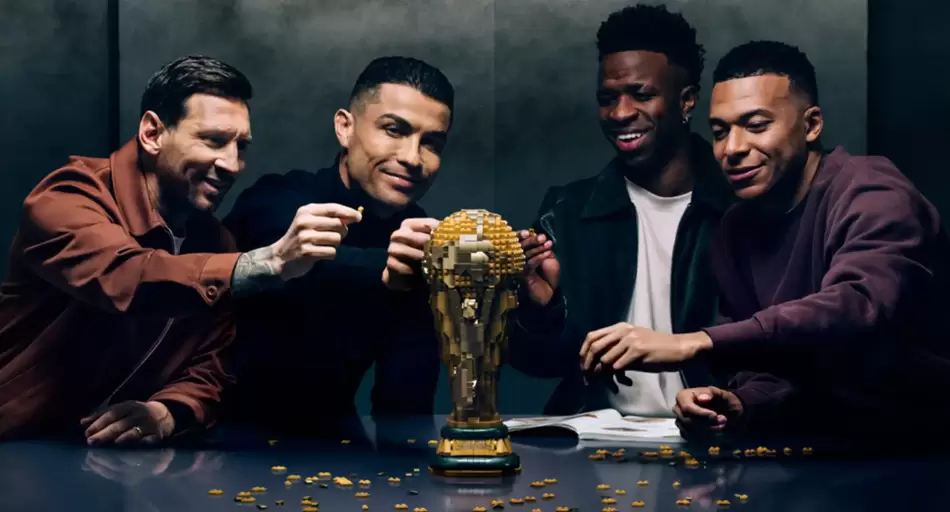 La astronómica cifra que gastó LEGO en la publicidad que juntó a Messi, Cristiano Ronaldo, Mbappé y Vinicius