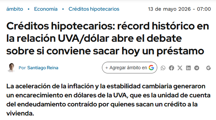Debajo del título, el cartel con el logo de Google permitirá agregar a Ámbito como fuente preferida de una manera más veloz.