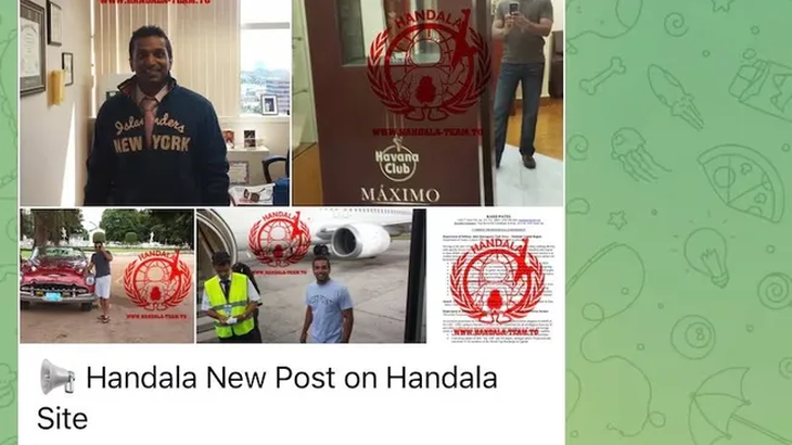 Las fotos privadas de Kash Patel que publicó Handala Hack Team en Telegram.