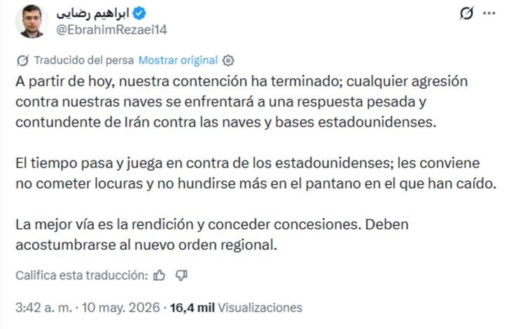 Irán endureció su discurso militar luego de responder la propuesta estadounidense para intentar frenar la guerra.