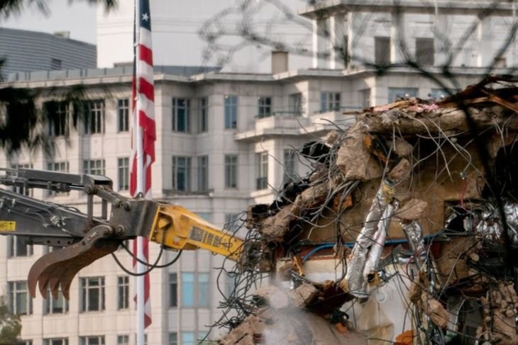 En octubre pasado se inició la demolición de una parte del Ala Oeste de la Casa Blanca.