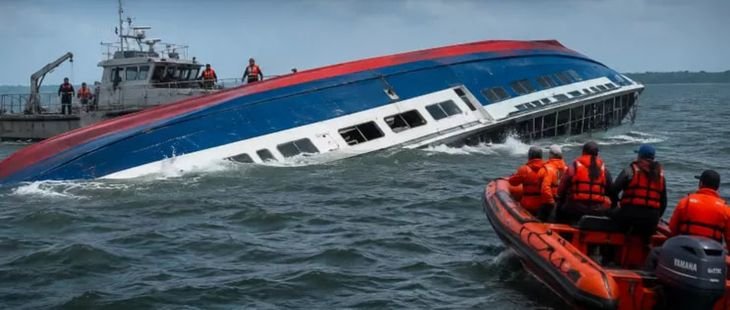 Un ferry se hundió en minutos frente a Guyana y dejó al menos 41 muertos.