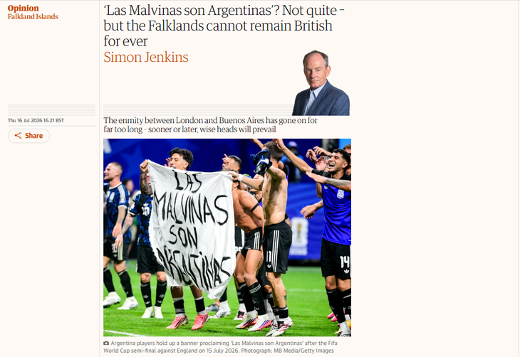 El editorial en The Guardian, a días de la derrota inglesa en la semifinal del Mundial 2026.