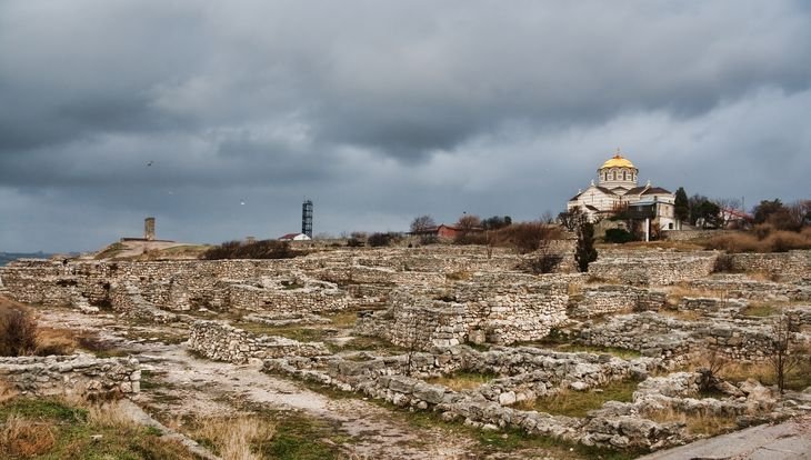 La antigua ciudad de Quersoneso Táurica fue declarada Patrimonio Mundial en 2013, antes de la anexión rusa de Crimea.