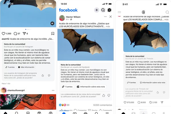Archivo. Las notas de la comunidad llegan a Instagram, Facebook y Threads.