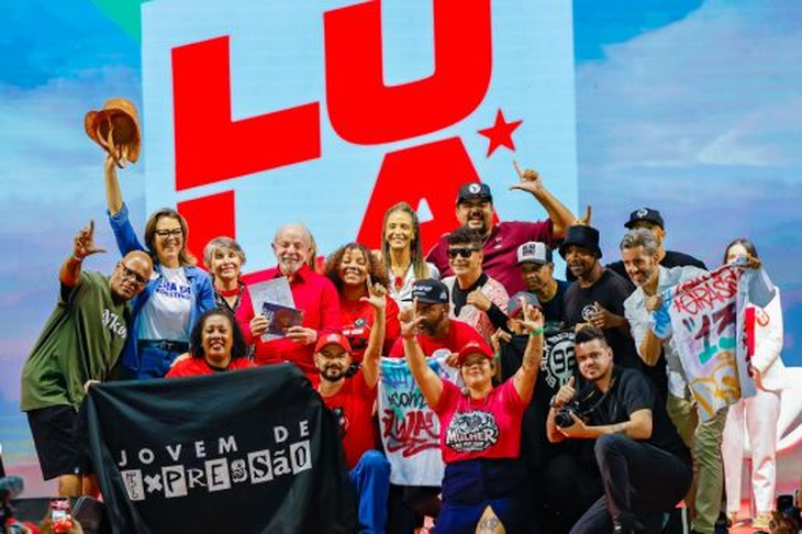 Lula, durante su acto en Brasilia. Lula, durante su acto en Brasilia.