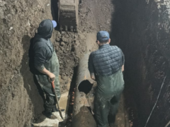 General Roca: gran despliegue nocturno para reparar el acueducto de Viterbo