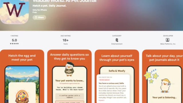 Meta lanza app de mascota virtual con IA al estilo Tamagotchi