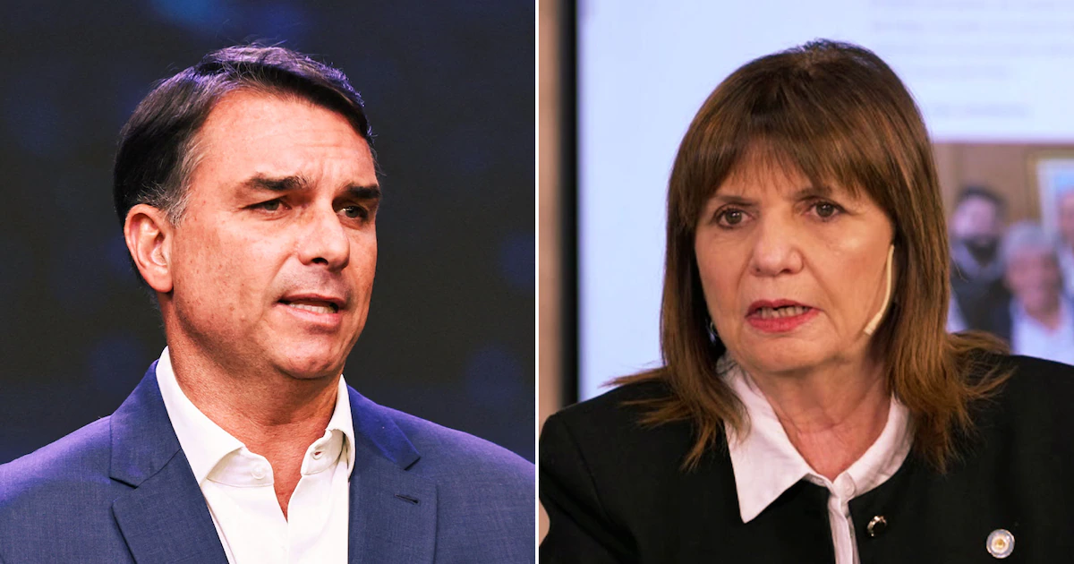 Flavio Bolsonaro le pidió a Patricia Bullrich un video de apoyo a días del balotaje en Brasil