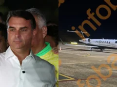 El misterioso avión en el que viaja Flávio Bolsonaro finalmente despegó de Argentina rumbo a Estados Unidos