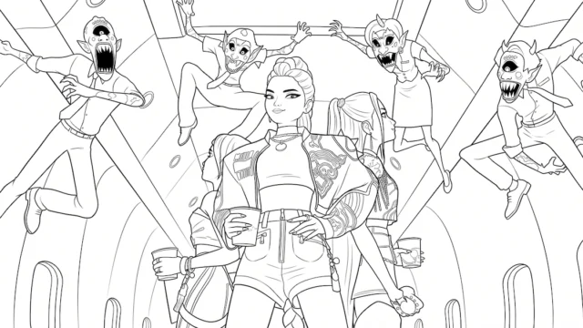 Cómo crear imágenes para colorear de Las Guerreras K-pop de Netflix