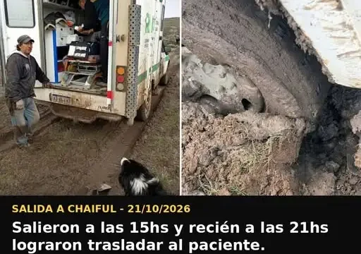 Enorme esfuerzo del personal de hospital. Seis horas para trasladar a paciente