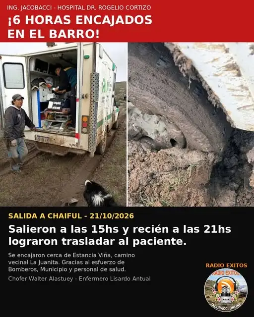 Enorme esfuerzo del personal de hospital. Seis horas para trasladar a paciente