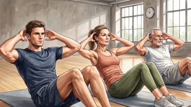 Cuántos abdominales por minuto se deben hacer según la edad y qué mide de verdad esta prueba?
