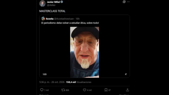 El actor Juan Acosta volvió a defender a Milei: «No hay una persona que no lo agreda, ¿por qué no va agredir?»