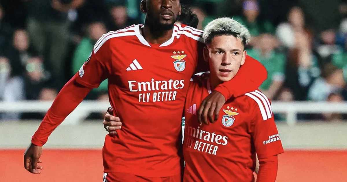 Prestianni anotó en la goleada de Benfica, que lidera en la Europa League