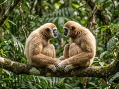 Miran a los ojos como los humanos, pero prefieren los de su especie: qué descubrió un estudio sobre la mirada de los gibones