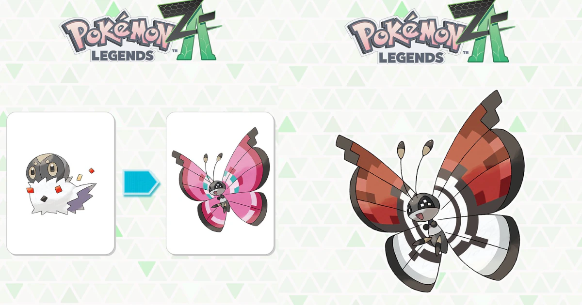 Vivillon regresa en Pokémon Legends: Z-A tras 10 años de espera