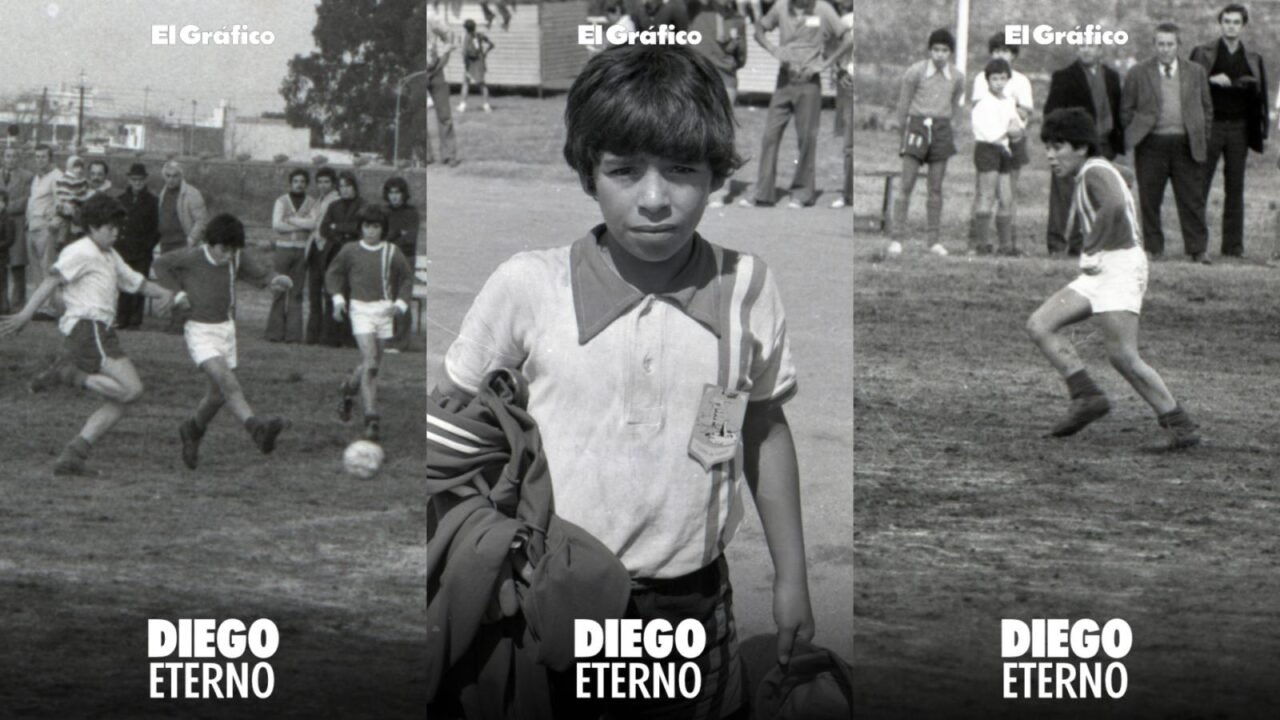 Las 10 del 10: las mejores fotos de Maradona en Cebollitas