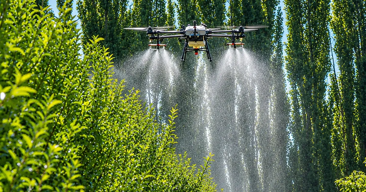 Desafíos del bajo volumen en la fruticultura del Alto Valle: ¿Qué cambia cuando aplicamos con drones?