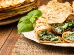 Creppes de ricota y espinaca, o acelga, en solo 5 simples pasos